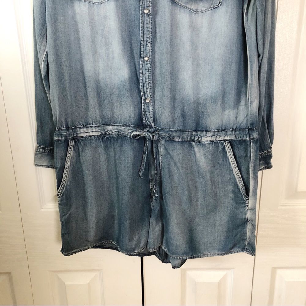 JUSTFAB Chambray Shirt Jumpsuit L - Picture 4 of 8